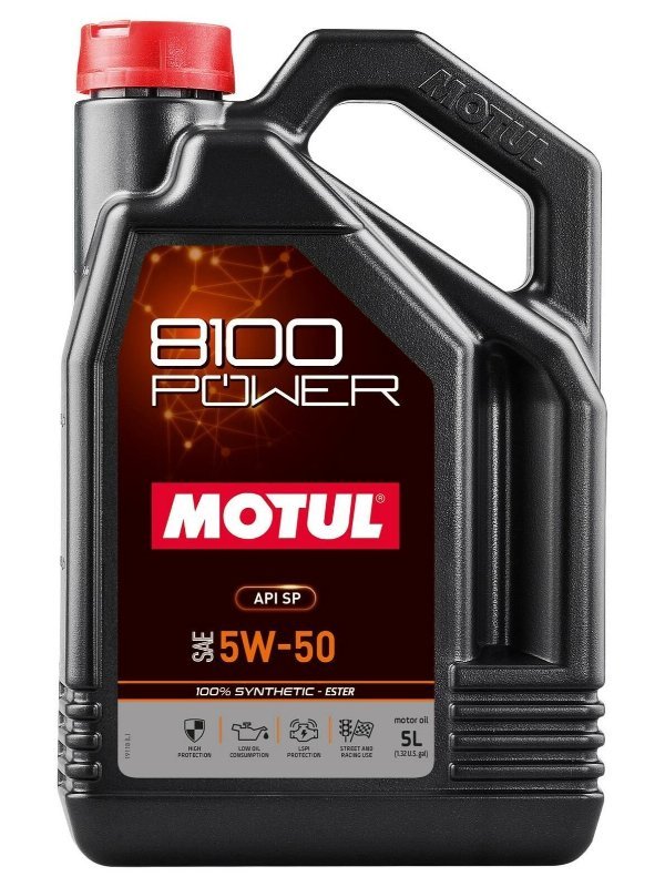 111812-600x800-1.jpg Motul 8100 Power Ester 5W-50 - 5 Litre Motor Yağı - Görsel 1