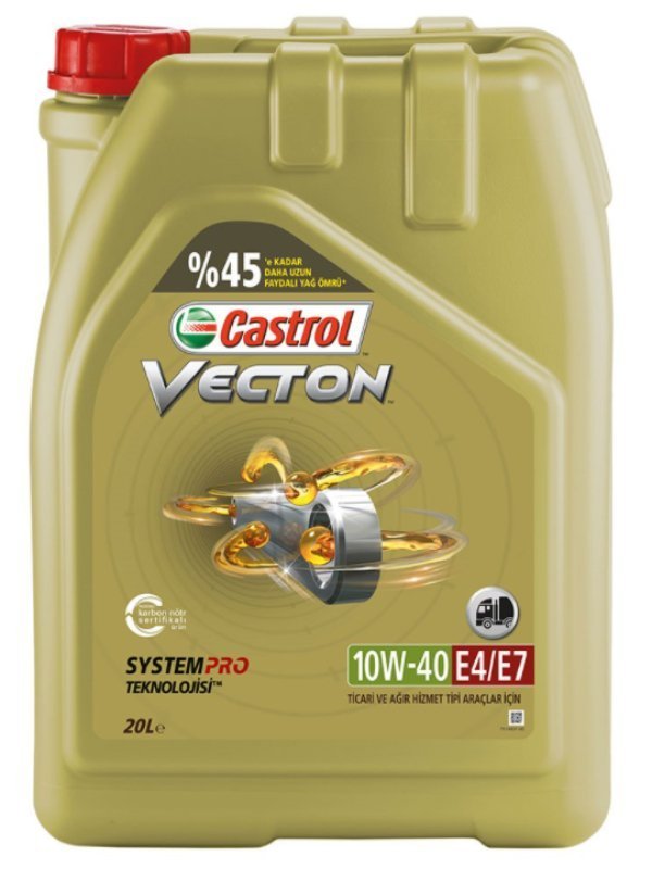 Castrol Vecton 10W-40 E4 - E7 - 20 Litre Motor Yağı Kampanya