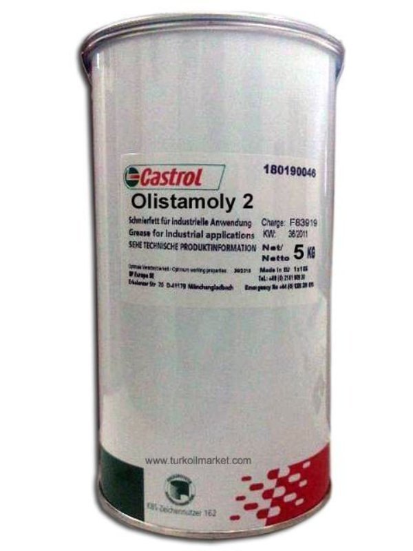 Castrol Olistamoly 2 - 5 kg Molibdenli Siyah Gres Gres Yağı Madeni Yağ Filtre