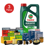 MANN / BOSCH Skoda Octavia 1.6 TDI (2013-2019) Castrol 10W-40 Motor Yağlı Bakım Seti 3 Parça Set