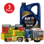 MANN / BOSCH Alfa Giulietta 1.6 120 HP (2015-2020) Elf Motor Yağlı Bakım Seti 3 Parça Set