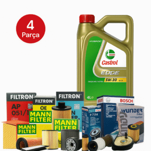 MANN / BOSCH  VW Transporter T6 2.0 TDI (2015-2020) Castrol Edge 8 Litre Motor Yağlı Bakım Seti 4 Parça Set