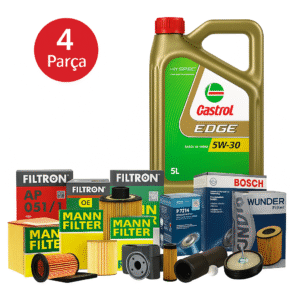 MANN / BOSCH Mercedes E 320 (2003-2005) Castrol Motor Yağlı Bakım Seti 4 Parça Set
