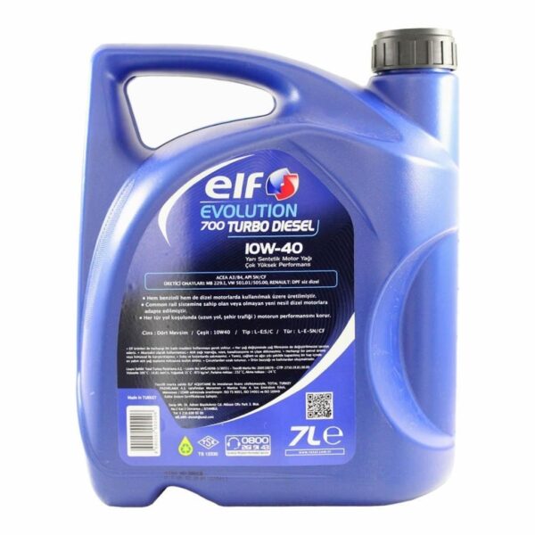 Elf Evolution 700 Turbo Diesel 10W-40 7 Lt Motor Yağı - Görsel 4
