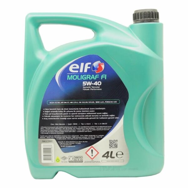 Elf Moligraf F1 5W-40 4 Lt Sentetik Motor Yağı - Görsel 4