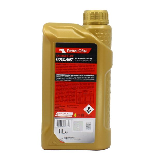 Petrol Ofisi Extended Life Coolant 1 Lt Organik Kırmızı Antifriz - Görsel 2