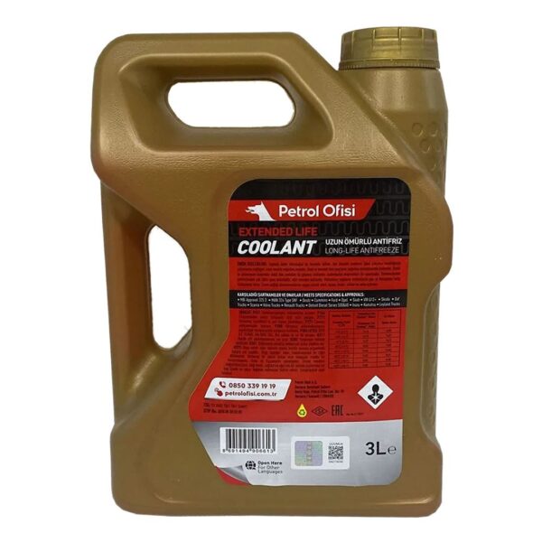 Petrol Ofisi Extended Life Coolant 3 Lt Organik Kırmızı Antifriz - Görsel 2