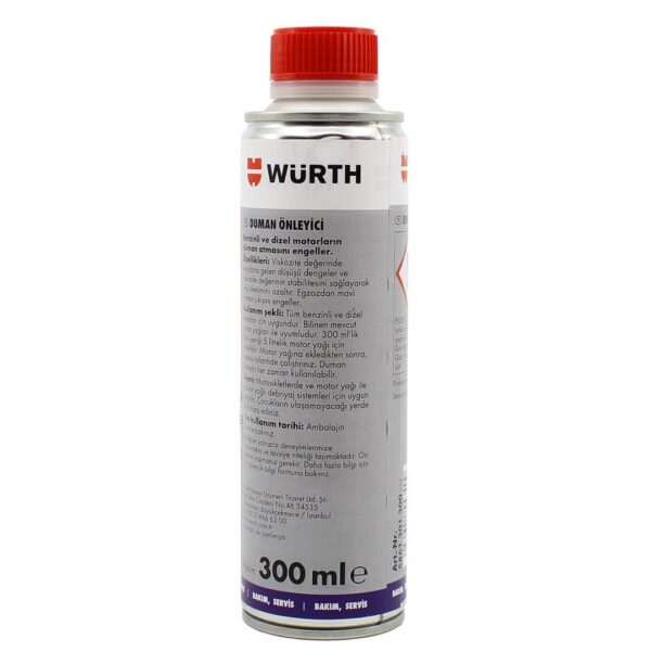 Würth Duman Önleyici Motor Yağı Katkısı 300 ML Oil Smoke Stop - Görsel 2