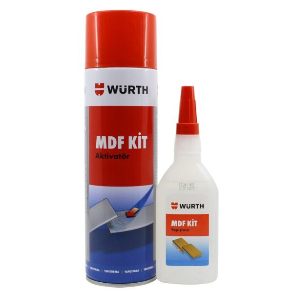 Würth MDF Kit Aktivatörü Hızlı Yapıştırıcı 100 Ml + 500 Ml - Görsel 1