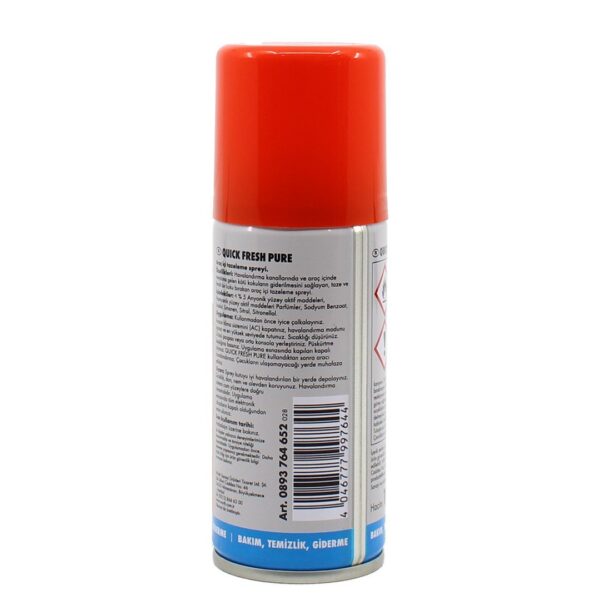Würth Quick Fresh 100 Ml - Biosit İçermeyen Koku Bombası - Görsel 2