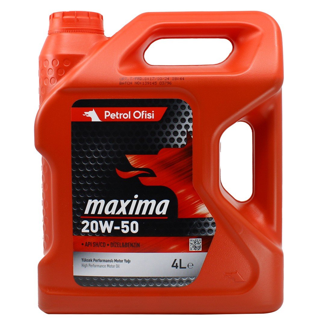 petrol-ofisi-maxima-20w50-4lt.jpg Petrol Ofisi Maxima 20W50 4 Lt Mineral Motor Yağı - Görsel 1