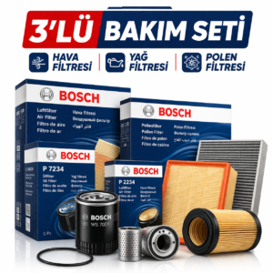 BOSCH Citroen C3 1.2 Benzinli Filtre Bakım Seti (2012-2016) 3 Lü