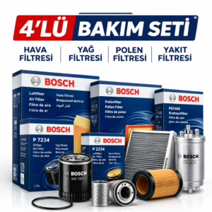 BOSCH Citroen C2 1.4 Dizel Filtre Bakım Seti (2003-2010) 4 Lü