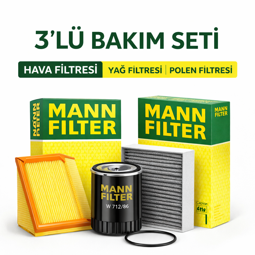 Mann-3-lu-bakim-seti-yagsiz MANN Citroen C5 AirCross 1.5 Dizel Filtre Bakım Seti (2019-2023) 3 Lü - Görsel 1