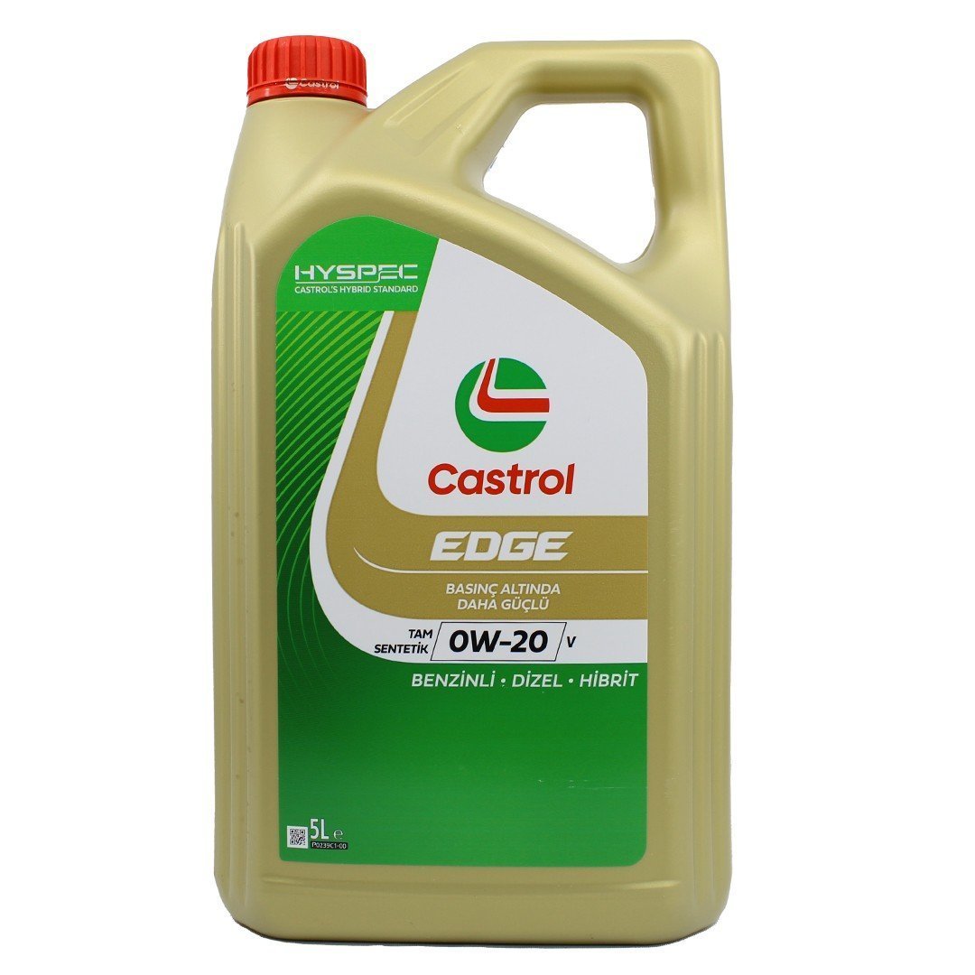 castrol-edge-0w20-v-5lt.jpg Castrol Edge 0W20 V 5 Lt Tam Sentetik Partiküllü Motor Yağı - Görsel 1