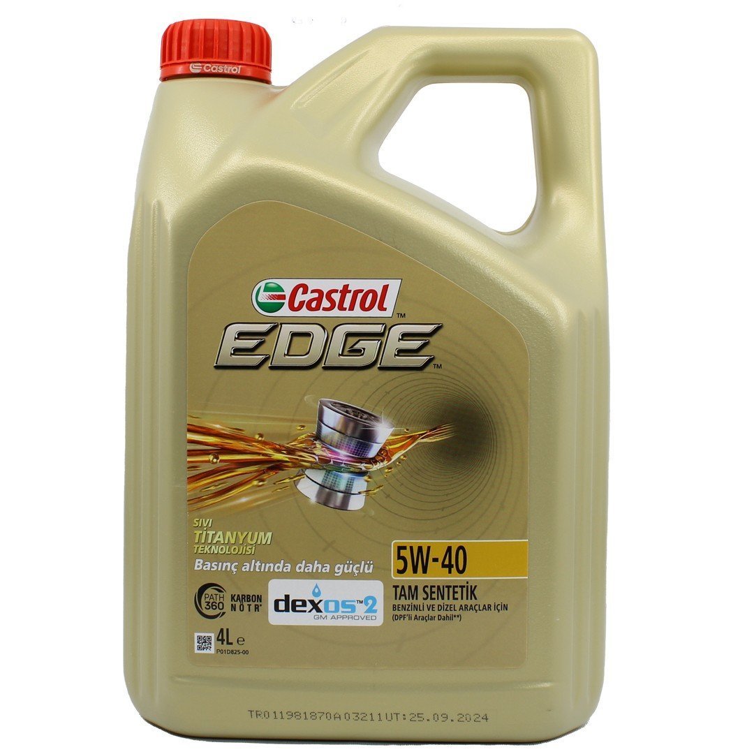 castrol-edge-5w40-4lt.jpg Castrol Edge 5W40 4 Lt Tam Sentetik Motor Yağı - Görsel 1