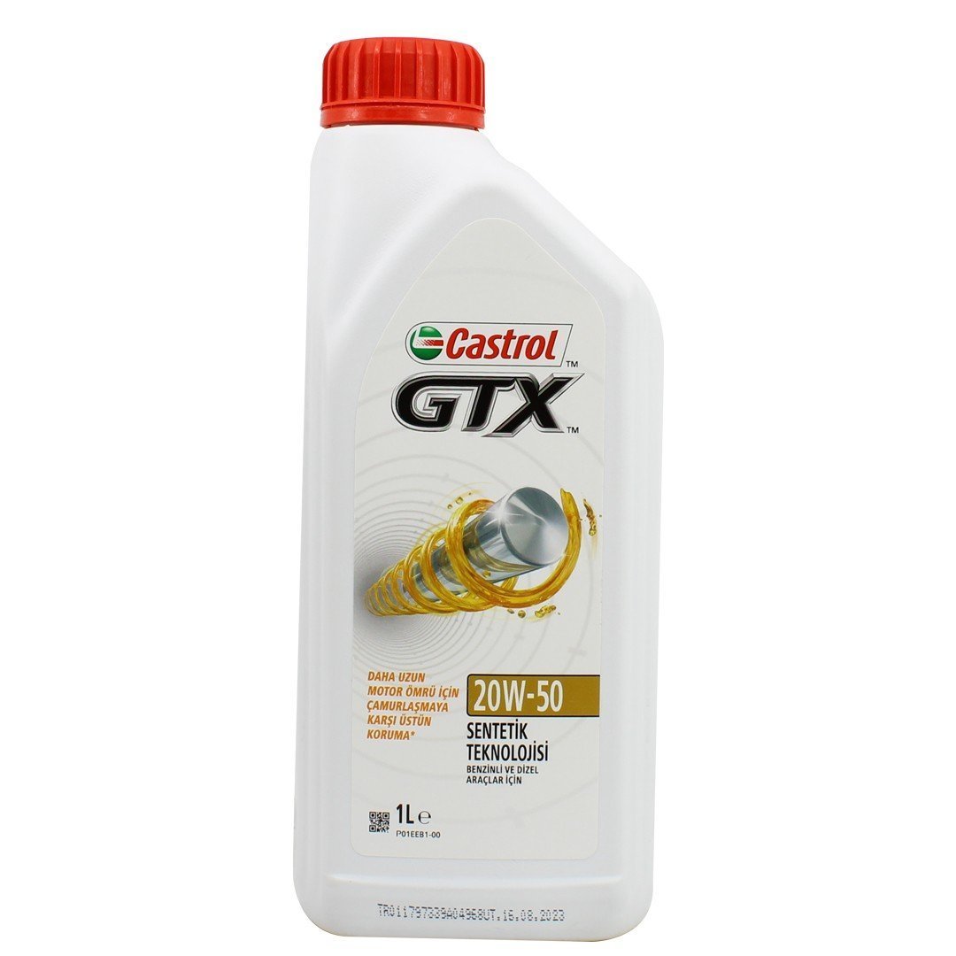 castrol-gtx-20w50-1lt.jpg Castrol GTX 20W50 1 Lt Sentetik Motor Yağı - Görsel 1