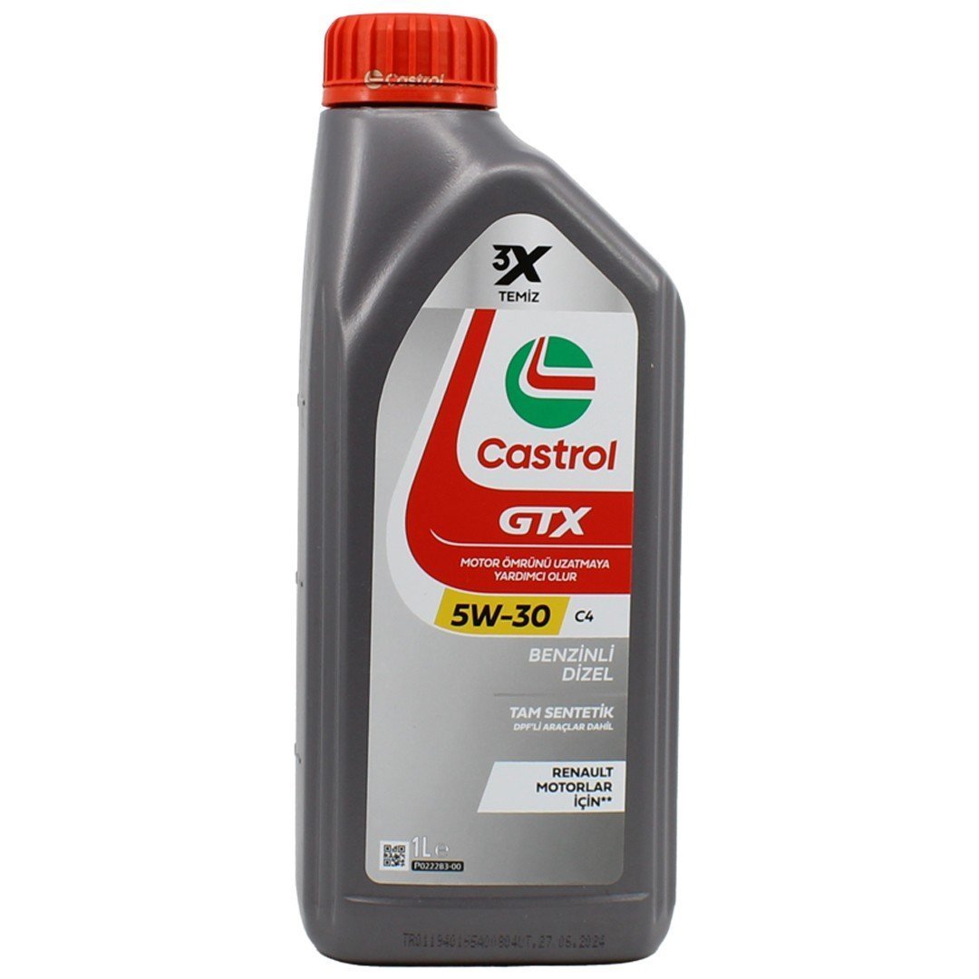 castrol-gtx-5w30-c4-1lt.jpg Castrol GTX 5W30 C4 1 Lt Partiküllü Motor Yağı - Görsel 1