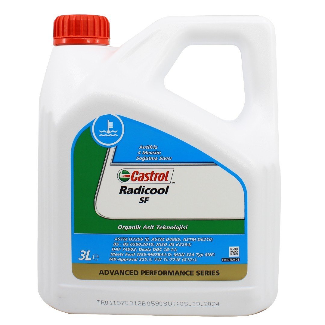 castrol-radicool-sf-antifiriz-3lt.jpg Castrol Radicool SF Konsantre Antifriz 3 Lt Kırmızı Antifriz - Görsel 1