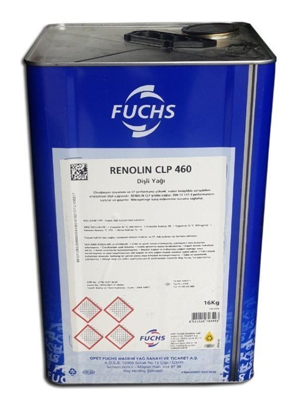 renolin-clp-460-600x800-1.jpg Fuchs Renolin CLP 460 - 16 kg Şanzıman Yağı - Görsel 1