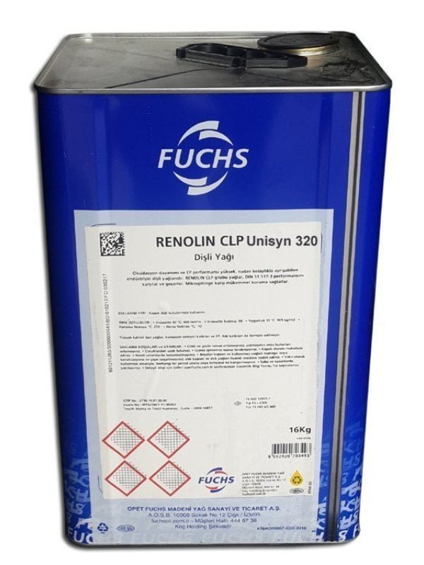 renolin-unisyn-clp-320-600x800-1.jpg Fuchs Renolin Unisyn CLP 320 - 16 kg Şanzıman Yağı - Görsel 1