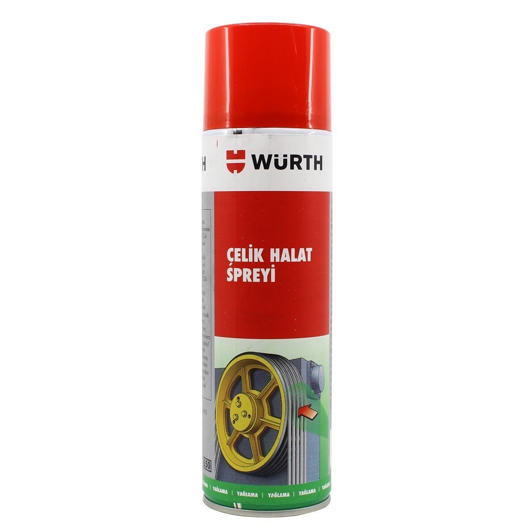 wurth-celik-halat-sprey.jpg Würth Tel Halat Yağlama ve Koruma Spreyi 500 ML Wire Rope Spray - Görsel 1