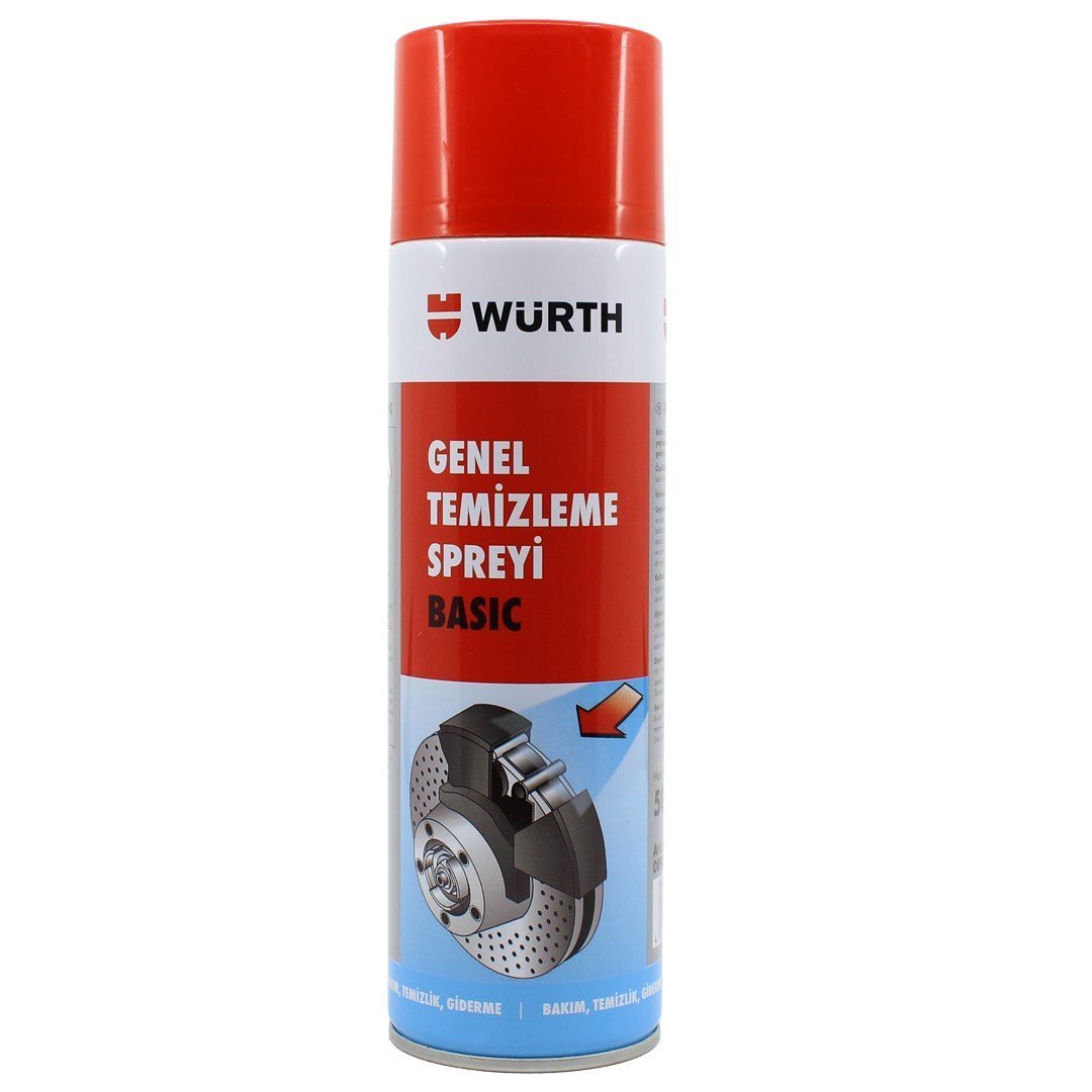 wurth-genel-temizleme-sprey-basic.jpg Würth Genel Temizleme ve Fren Balata Spreyi 500 Ml - Görsel 1