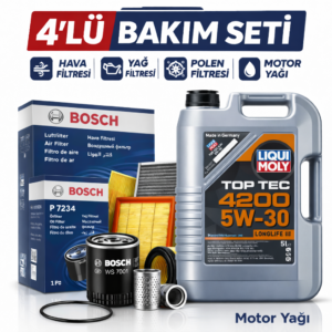 BOSCH Chevrolet Aveo / Kalos 1.3 Dizel Liqui Moly 4200 Motor Yağı Filtre Seti (2011-2015) 4 Lü