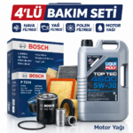 BOSCH Chevrolet Aveo / Kalos 1.3 Dizel Liqui Moly 4600 Motor Yağı Filtre Seti (2011-2015) 4 Lü