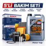 BOSCH Chevrolet Aveo / Kalos 1.3 Dizel Liqui Moly 4200 Motor Yağı Filtre Seti (2011-2015) 5 Li