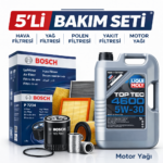 BOSCH Chevrolet Aveo / Kalos 1.3 Dizel Liqui Moly 4600 Motor Yağı Filtre Seti (2011-2015) 5 Li