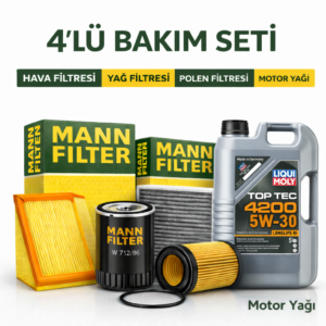 MANN Mercedes Vito 116 CDI 2.2 Dizel Liqui Moly 4200 8 Lt Motor Yağı Filtre Seti (2014-2019) 4 Lü