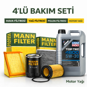 MANN Mercedes Vito 116 CDI 2.2 Dizel Liqui Moly 4600 8 Lt Motor Yağı Filtre Seti (2014-2019) 4 Lü