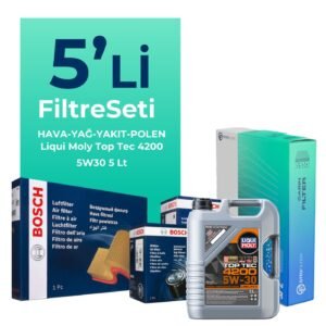 Bosch BMW 2.16D Gran Tourer Filtre Bakım Seti Liqui Moly Motor Yağlı (2014-2018) 5 Li