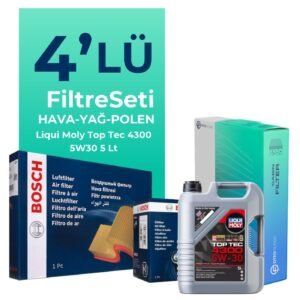 BOSCH Dacia Sandero 1.0 Turbo Filtre Bakım Seti Liqui Moly Motor Yağlı (2021-2025) 4 Lü