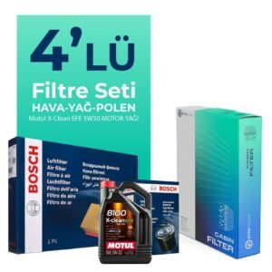 BOSCH Dacia Sandero 1.0 Turbo Filtre Bakım Seti Motul Motor Yağlı (2021-2025) 4 Lü