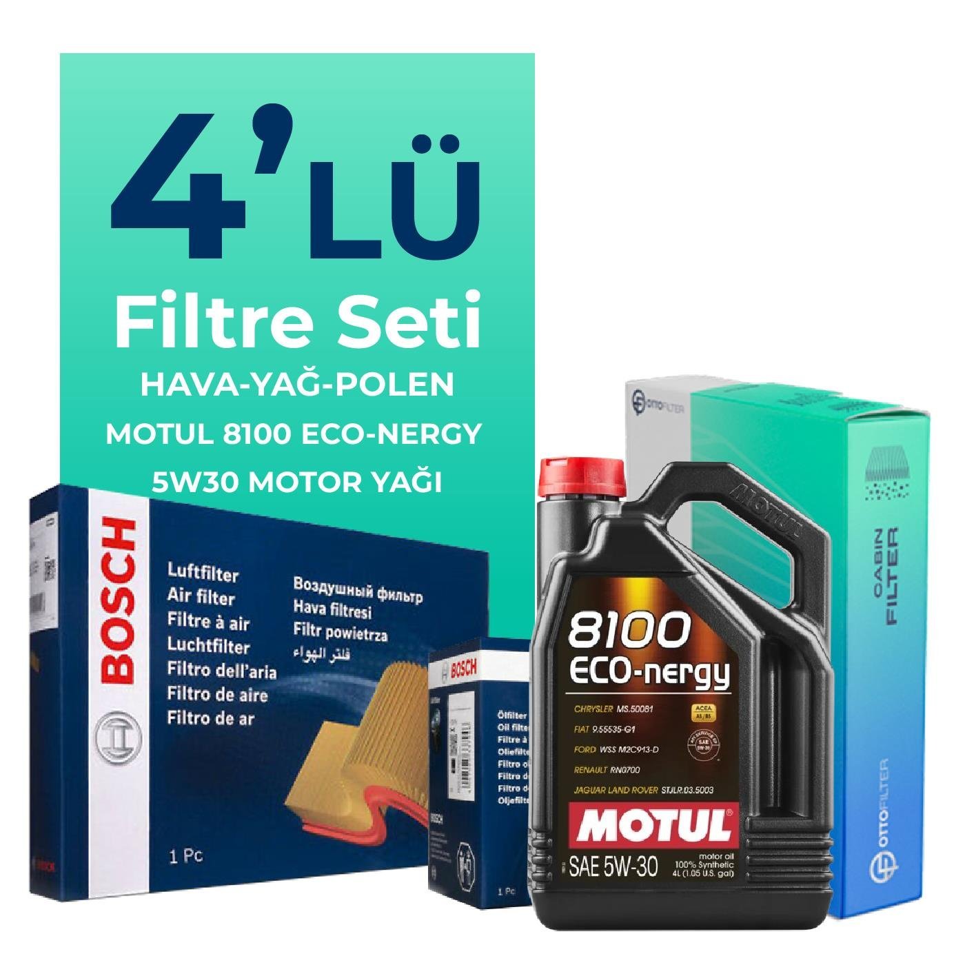 bosch-daihatsu-terios-1-5-filtre-bakim-seti-motul-motor-yagli-2006-2017-4-lu-63171 Bosch Daihatsu Terios 1.5 Filtre Bakım Seti Motul Motor Yağlı (2006-2017) 4 Lü - Görsel 1
