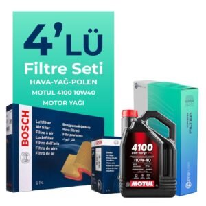 BOSCH Fiat Albea 1.2 Benzinli Filtre Bakım Seti Motul Motor Yağlı (2002-2008) 4 Lü