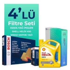 BOSCH Fiat Albea 1.2 Benzinli Filtre Bakım Seti Shell Motor Yağlı (2002-2008) 4 Lü