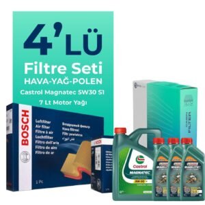 BOSCH Fiat Ducato 2.3 Dizel Filtre Bakım Seti Castrol Motor Yağlı (2006-2014) 4 Lü