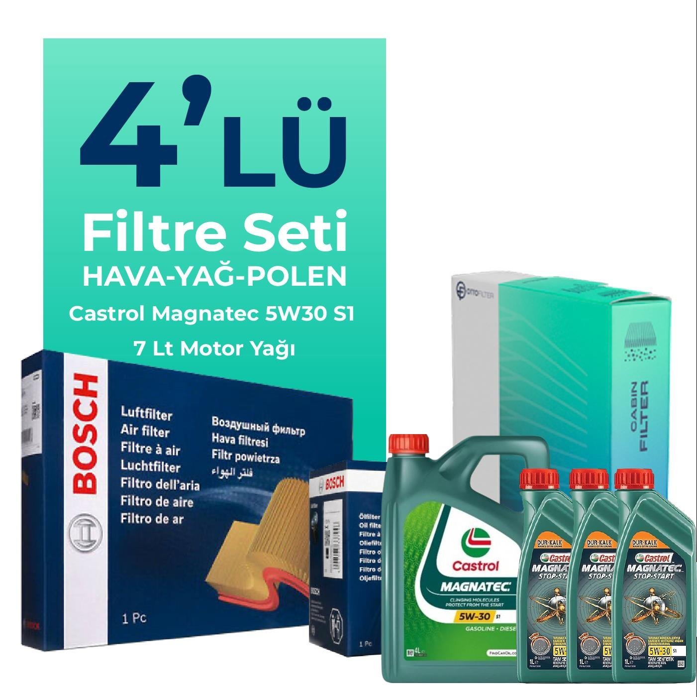 bosch-fiat-ducato-2-3-dizel-filtre-bakim-seti-castrol-motor-yagli-2006-2014-4-lu-109040 BOSCH Fiat Ducato 2.3 Dizel Filtre Bakım Seti Castrol Motor Yağlı (2006-2014) 4 Lü - Görsel 1