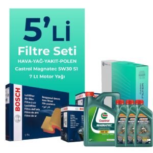 BOSCH Fiat Ducato 2.3 Dizel Filtre Bakım Seti Castrol Motor Yağlı (2006-2014) 5 Li