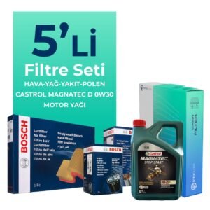 BOSCH Fiat Ducato 2.3 Dizel Filtre Bakım Seti Castrol Motor Yağlı (2019-2023) 5 Li