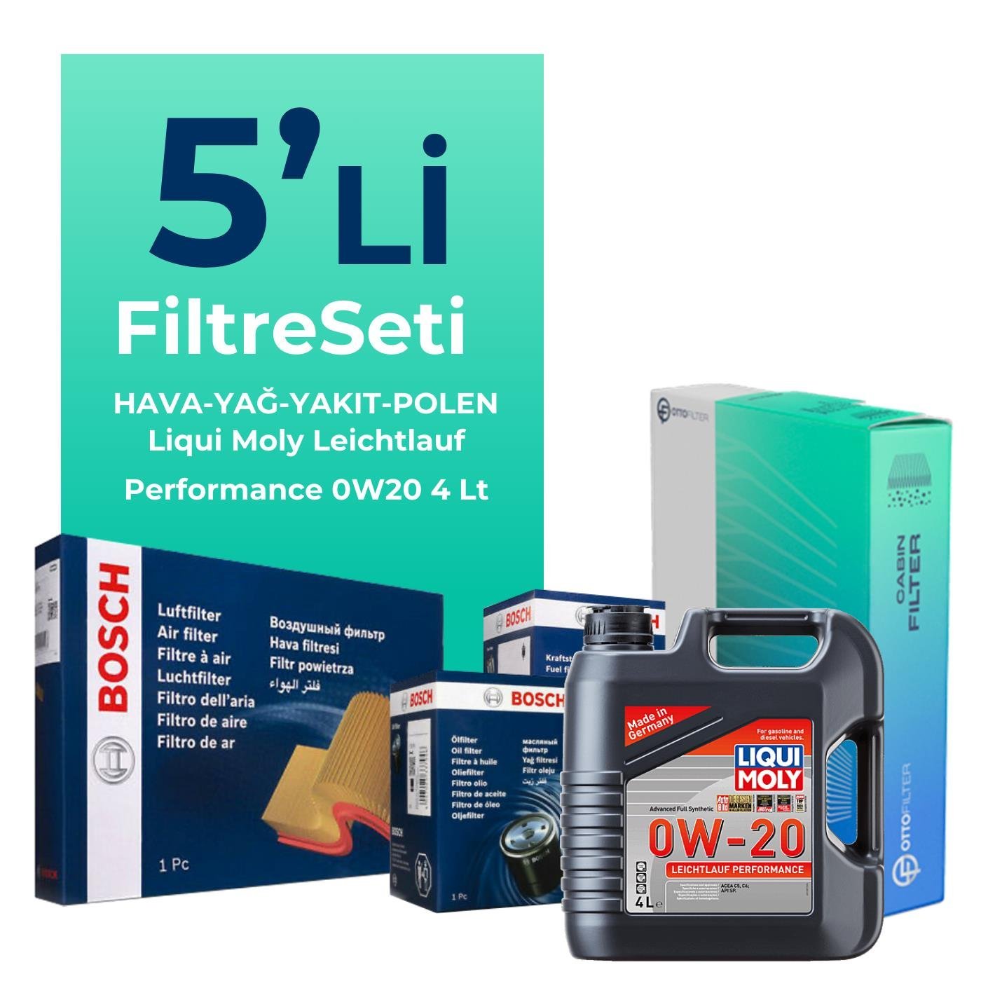 bosch-fiat-egea-1-3-dizel-filtre-bakim-seti-liqui-moly-motor-yagli-2019-2023-5-li-122941 Bosch Fiat Egea 1.3 Dizel Filtre Bakım Seti Liqui Moly Motor Yağlı (2019-2023) 5 Li - Görsel 1