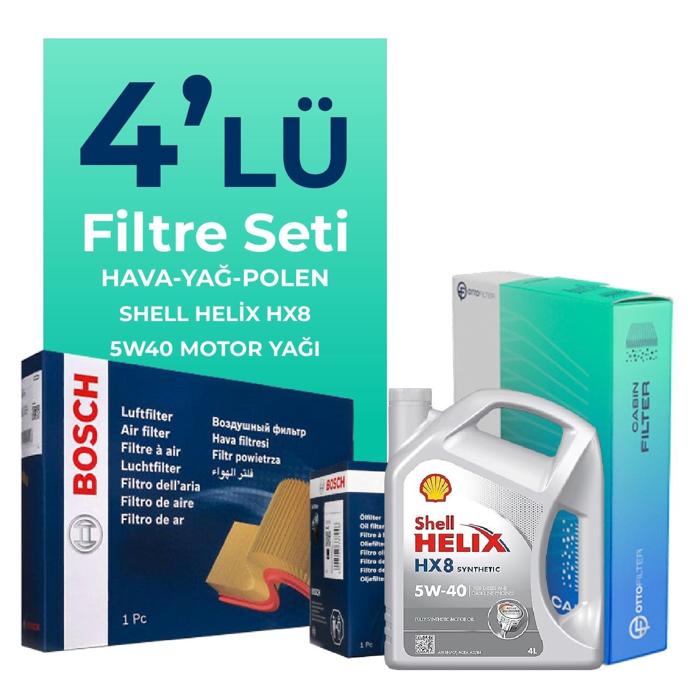 bosch-fiat-panda-0-9-benzinli-filtre-bakim-seti-shell-motor-yagli-2012-2021-4-lu-109913 Bosch Fiat Panda 0.9 Benzinli Filtre Bakım Seti Shell Motor Yağlı (2012-2021) 4 Lü - Görsel 1