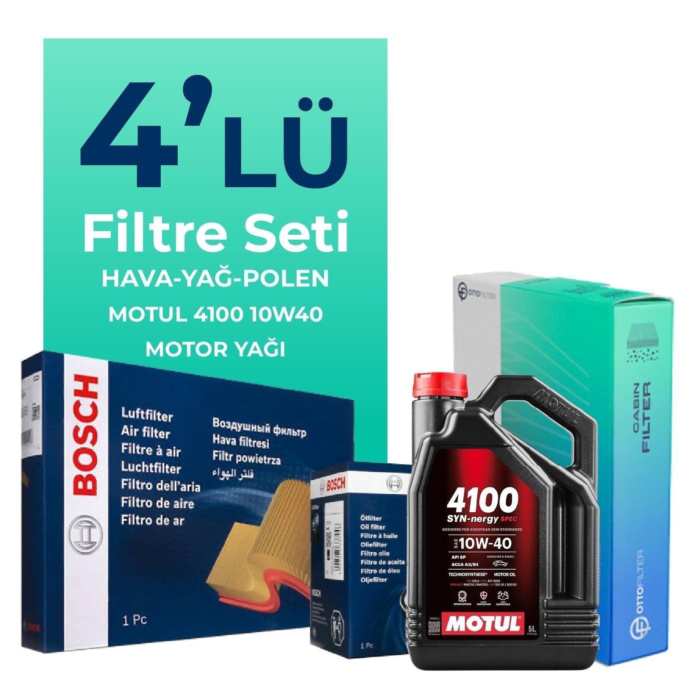 bosch-fiat-stilo-1-6-filtre-bakim-seti-motul-motor-yagli-2001-2008-4-lu-62460 BOSCH Fiat Stilo 1.6 Filtre Bakım Seti Motul Motor Yağlı (2001-2008) 4 Lü - Görsel 1