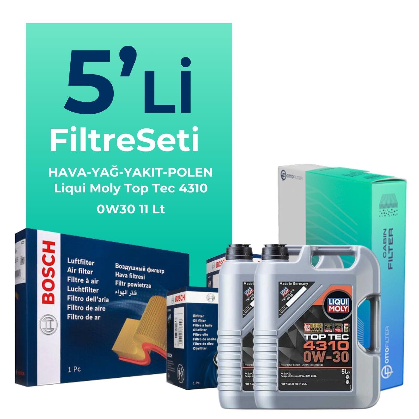 bosch-ford-transit-v363-2-0-dizel-filtre-bakim-seti-liqui-moly-motor-yagli-2014-2024-5-li-122528 BOSCH Ford Transit V363 2.0 Dizel Filtre Bakım Seti Liqui Moly Motor Yağlı (2014-2024) 5 Li - Görsel 1