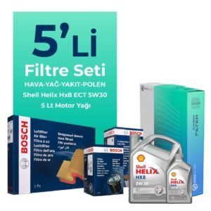 BOSCH Honda HR-V 1.6 Dizel Filtre Bakım Seti Shell Motor Yağlı (2015-2021) 5 Li