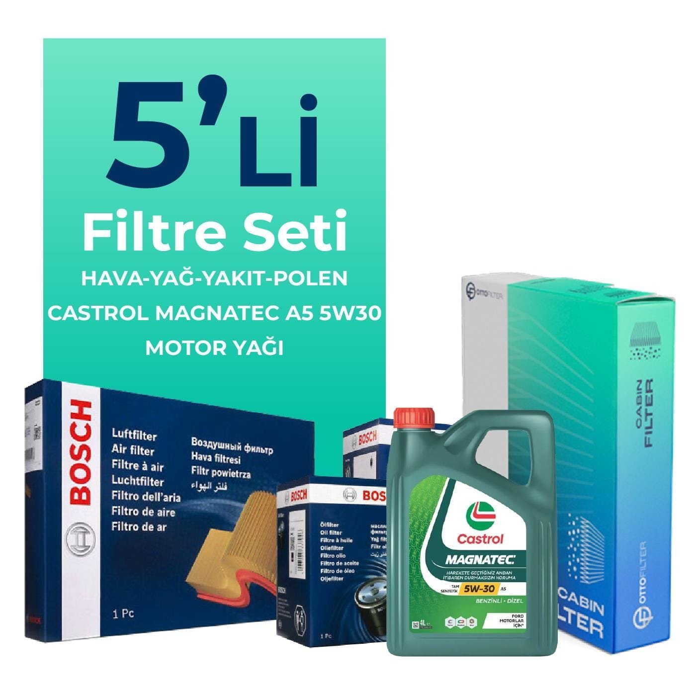 bosch-jeep-cherokee-2-8-dizel-filtre-bakim-seti-castrol-motor-yagli-2008-2013-5-li-60160 BOSCH Jeep Cherokee 2.8 Dizel Filtre Bakım Seti Castrol Motor Yağlı (2008-2013) 5 Li - Görsel 1