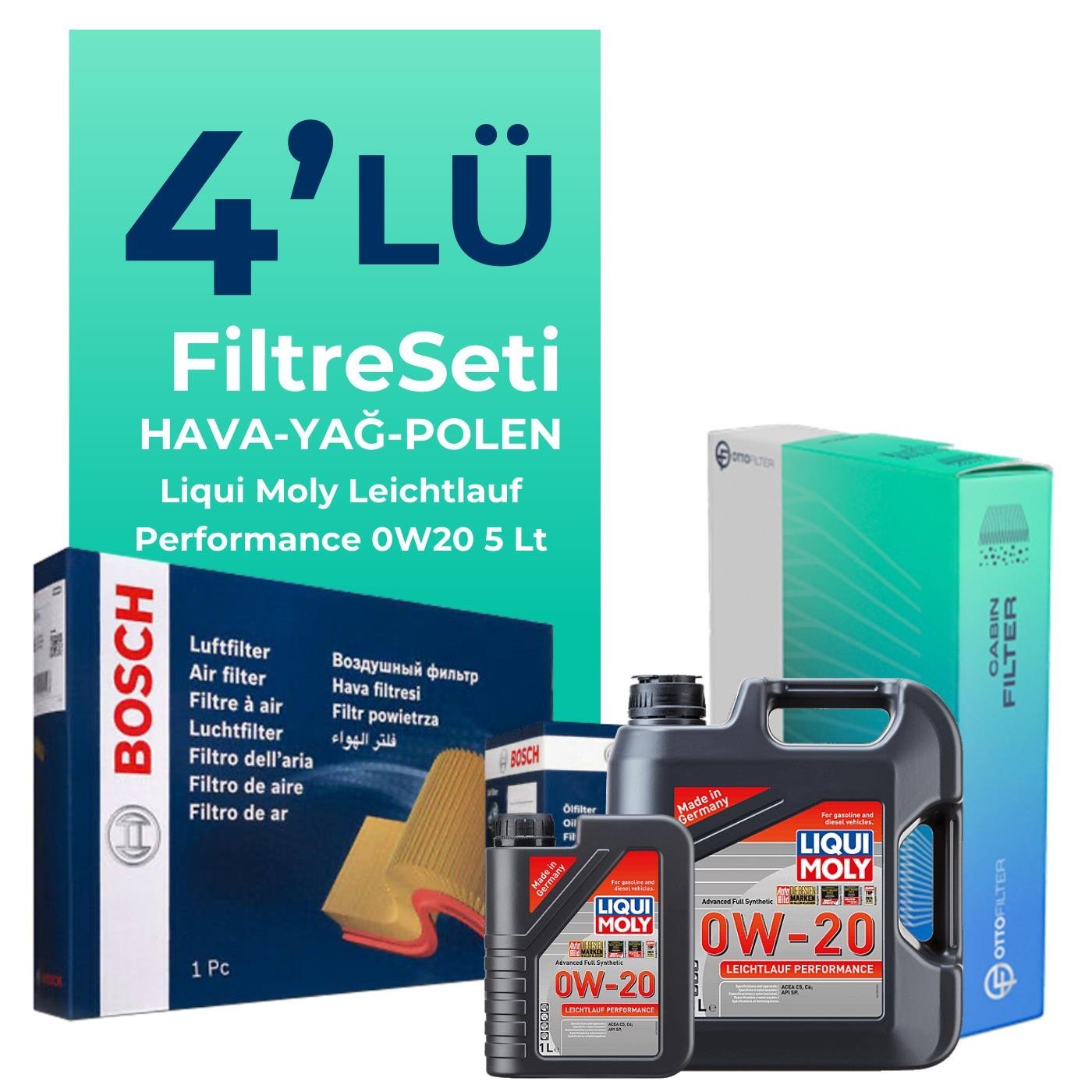 bosch-jeep-compass-1-3-benzin-filtre-bakim-seti-liqui-moly-motor-yagli-2020-2024-4-lu-122978 BOSCH Jeep Compass 1.3 Benzin Filtre Bakım Seti Liqui Moly Motor Yağlı (2020-2024) 4 Lü - Görsel 1